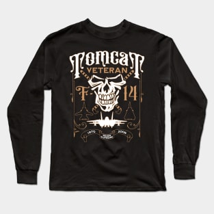 F-14 Tomcat Veteran Aviation Skull 1970 to 2006 Long Sleeve T-Shirt